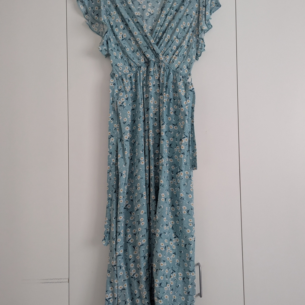 Floral Blue Maxi Dress